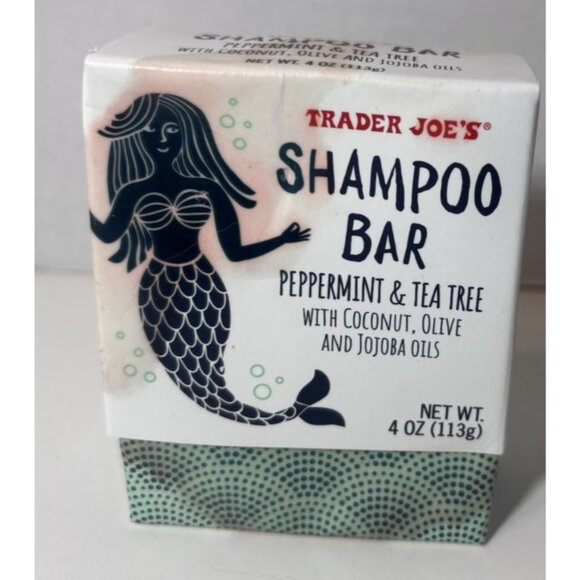 NIB Trader Joe's Shampoo Bar Peppermint Tea Tree Coconut Olive Jojoba 4 oz AS IS - Picture 1 of 4